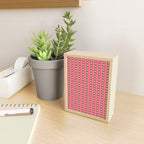 Eclectic Cottage Stripes and Flowers in Pink Brown Cream Mini Art Print Gallery Image 2