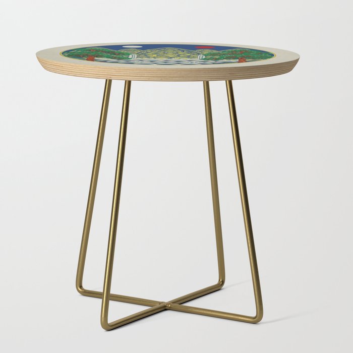 Five Peaks Of The Sun And Moon : KingâS Painting (Minhwa-Korean Folk Art) Side Table