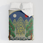Five peaks of the sun and moon : Kingâs painting (Minhwa-Korean folk art) Duvet Cover Gallery Image 6