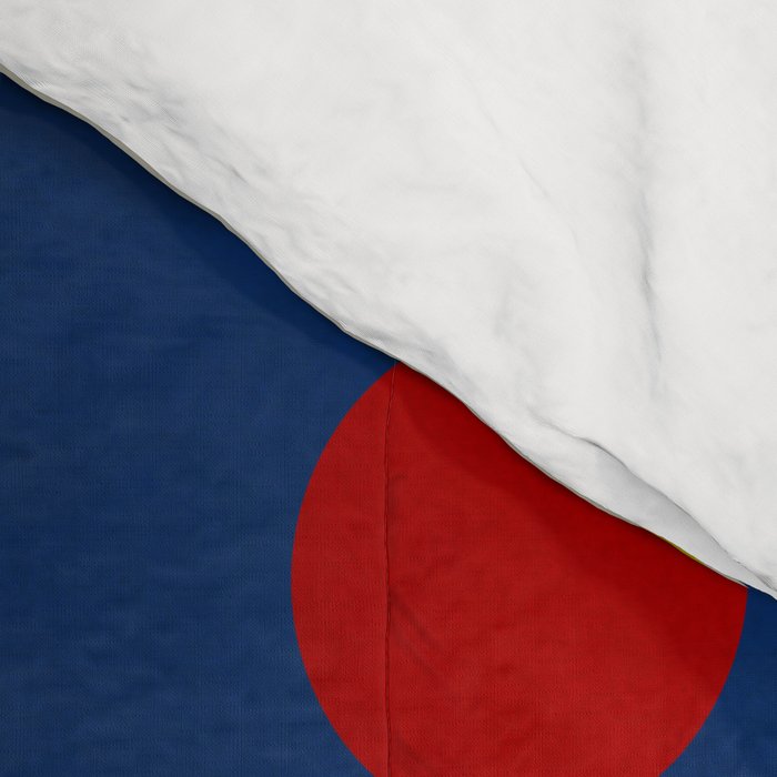 Five peaks of the sun and moon : Kingâs painting (Minhwa-Korean folk art) Comforter Gallery Image 4