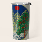 Five peaks of the sun and moon : Kingâs painting (Minhwa-Korean folk art) Travel Mug Gallery Image 2
