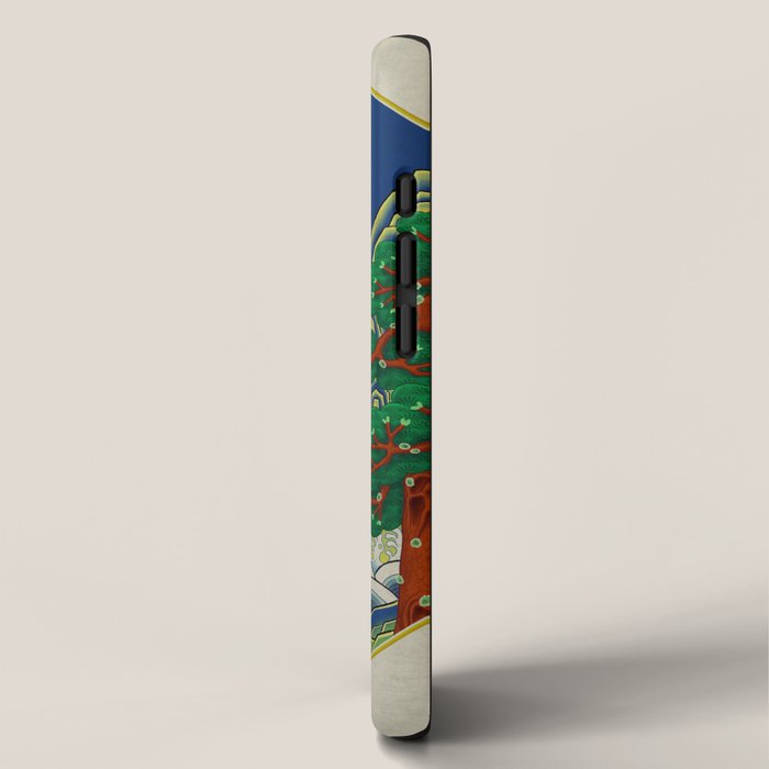 Five peaks of the sun and moon : Kingâs painting (Minhwa-Korean folk art) iPhone Case Gallery Image 2