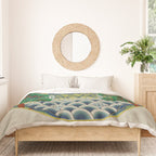 Five peaks of the sun and moon : Kingâs painting (Minhwa-Korean folk art) Duvet Cover Gallery Image 3