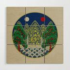 Five peaks of the sun and moon : Kingâs painting (Minhwa-Korean folk art) Wood Wall Art Gallery Image 1
