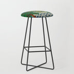 Five peaks of the sun and moon : Kingâs painting (Minhwa-Korean folk art) Stool Gallery Image 1