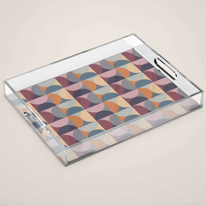 Colorful Geometric Pattern XLII Acrylic Tray Gallery Image 1