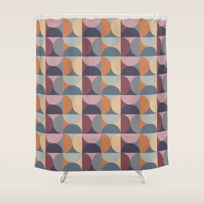 Colorful Geometric Pattern XLII Shower Curtain Gallery Image 1