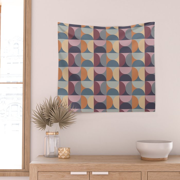 Colorful Geometric Pattern XLII Wall Tapestry Gallery Image 2