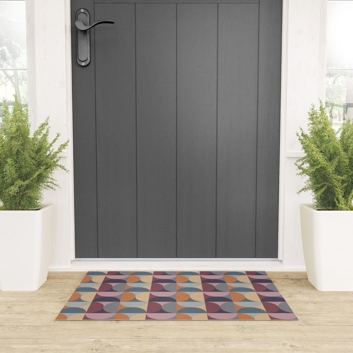 Colorful Geometric Pattern XLII Welcome Mat Gallery Image 3