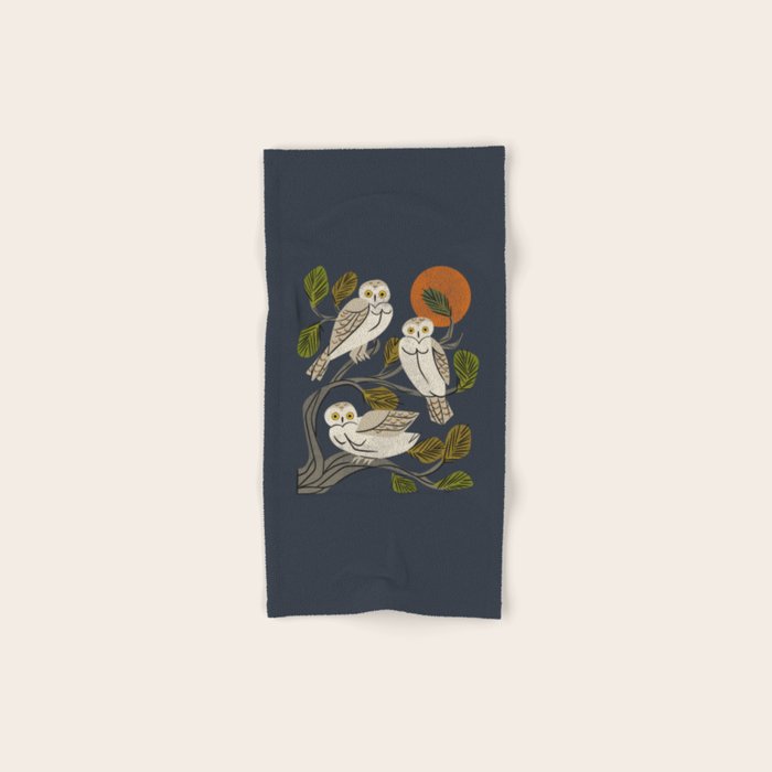 Midnight Owl Tree Bath Towel Gallery Image 1