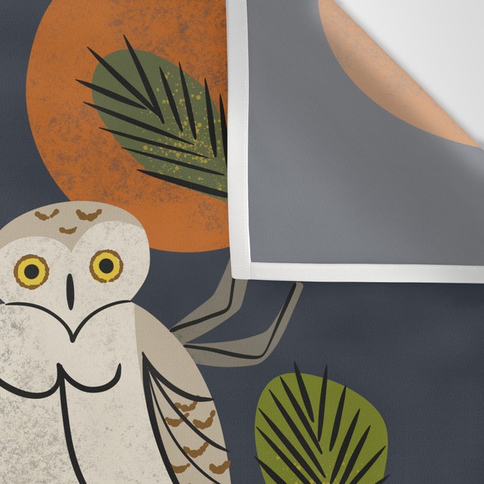 Midnight Owl Tree Wall Tapestry Gallery Image 3