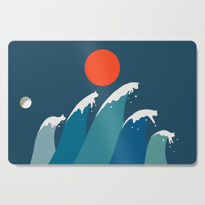 Cat Landscape 15 Cutting Board Gallery Image 1