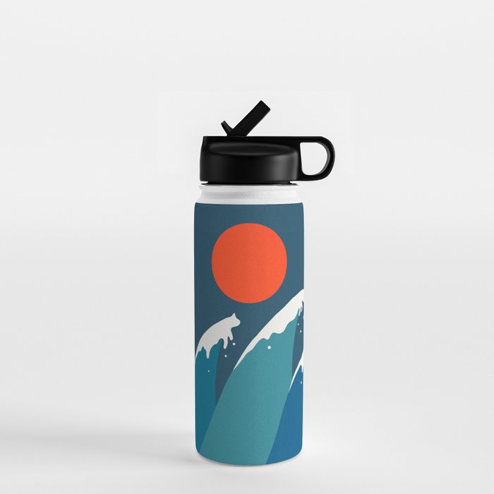 Cat Landscape 15 Water Bottle Gallery Image 1