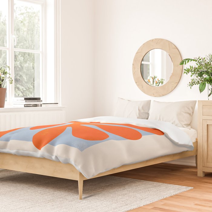 Red Coral Leaf: Matisse Paper Cutouts II Duvet Cover Gallery Image 2