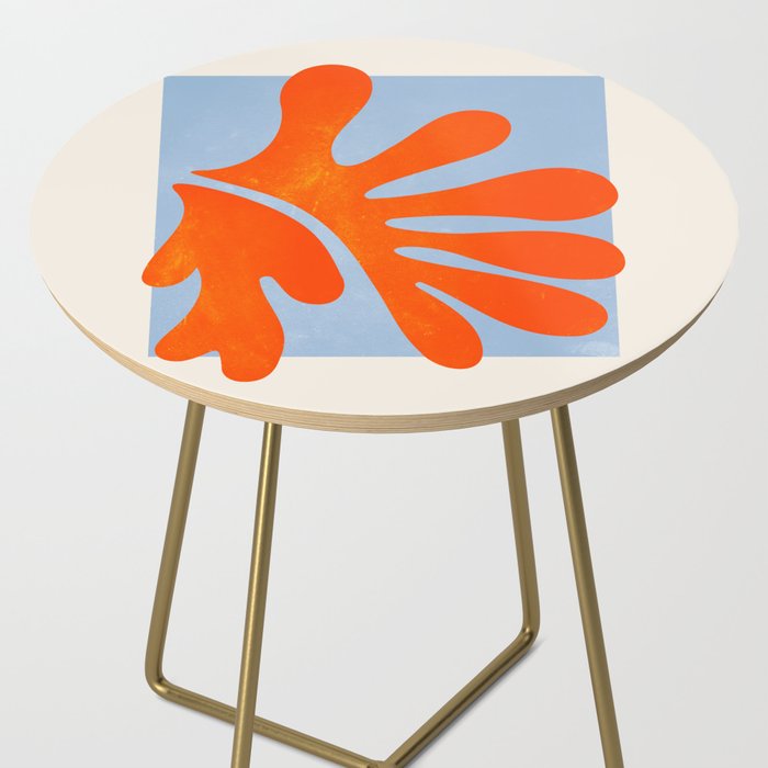 Red Coral Leaf: Matisse Paper Cutouts II Side Table Gallery Image 2
