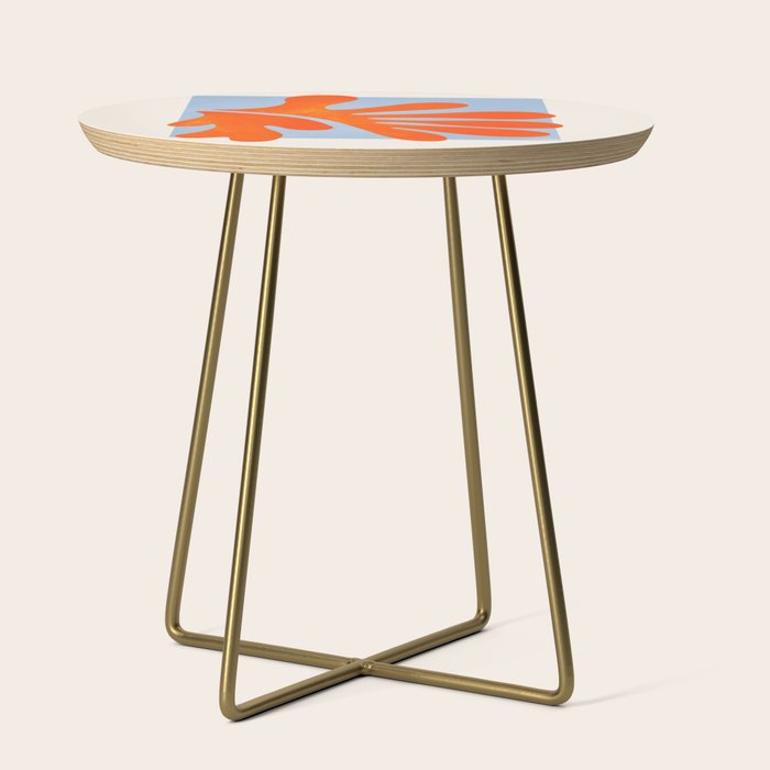 Red Coral Leaf: Matisse Paper Cutouts II Side Table Gallery Image 1