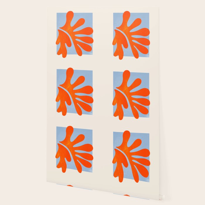 Red Coral Leaf: Matisse Paper Cutouts II Wallpaper Gallery Image 2