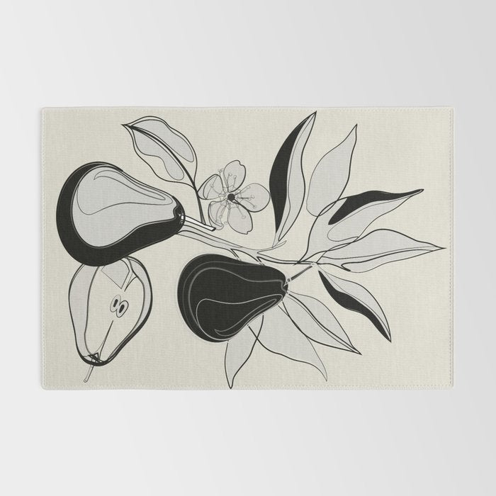 Line Art Pears 4 Rug Gallery Image 2