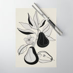 Line Art Pears 4 Wrapping Paper Gallery Image 1