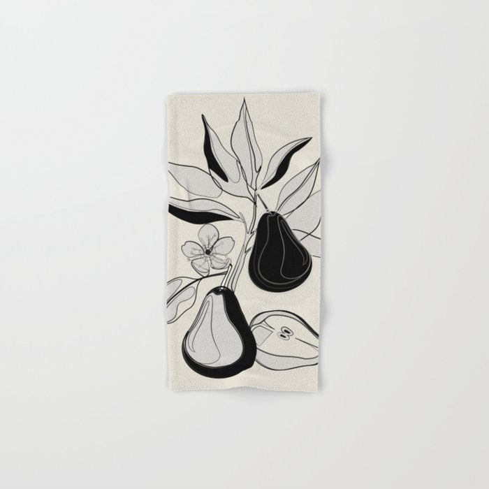Line Art Pears 4 Bath Towel Gallery Image 1