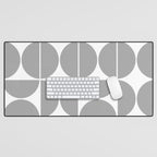 Mid Century Modern Grey Square Desk Mat Gallery Image 1