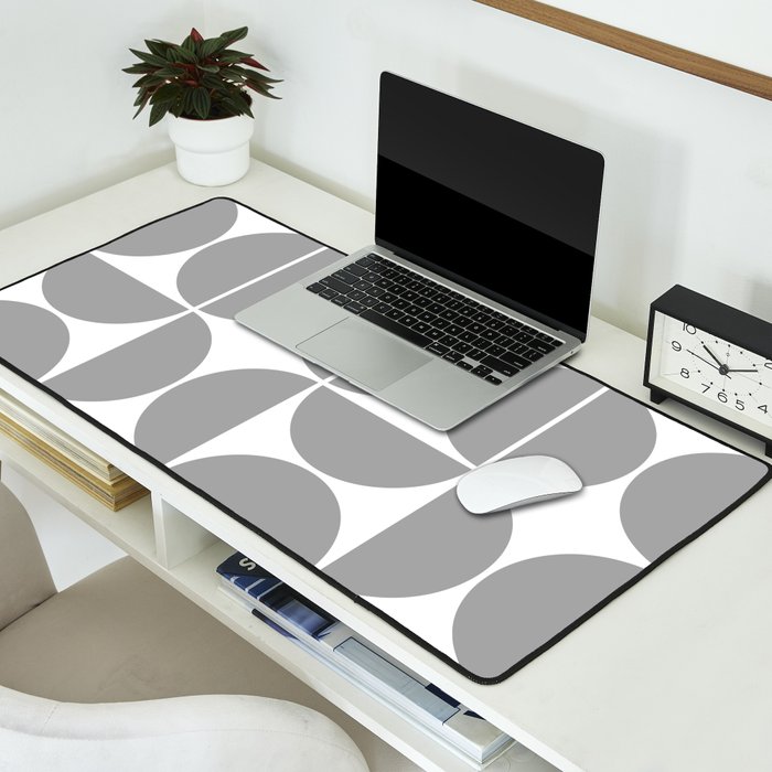 Mid Century Modern Grey Square Desk Mat Gallery Image 2