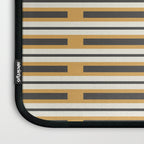 Pallet Stripes Minimal Geometric Pattern in Mustard Gold, Charcoal Gray, and Cream Laptop Sleeve Gallery Image 3