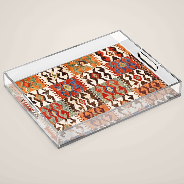 Kütahya West Anatolian Kilim Print Acrylic Tray Gallery Image 1