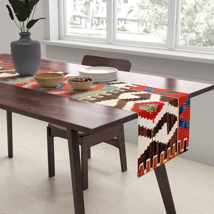 Kütahya West Anatolian Kilim Print Table Runner Gallery Image 2