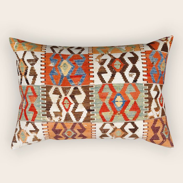 Kütahya West Anatolian Kilim Print Rectangular Pillow Gallery Image 2