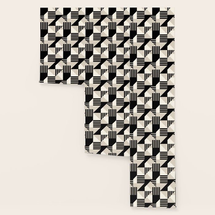Geometric Abstract in Black and White Wallpaper Gallery Image 3
