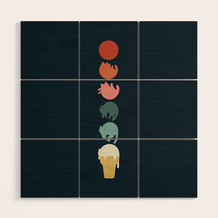 Cat Landscape 181: Cooling Down Wood Wall Art Gallery Image 1