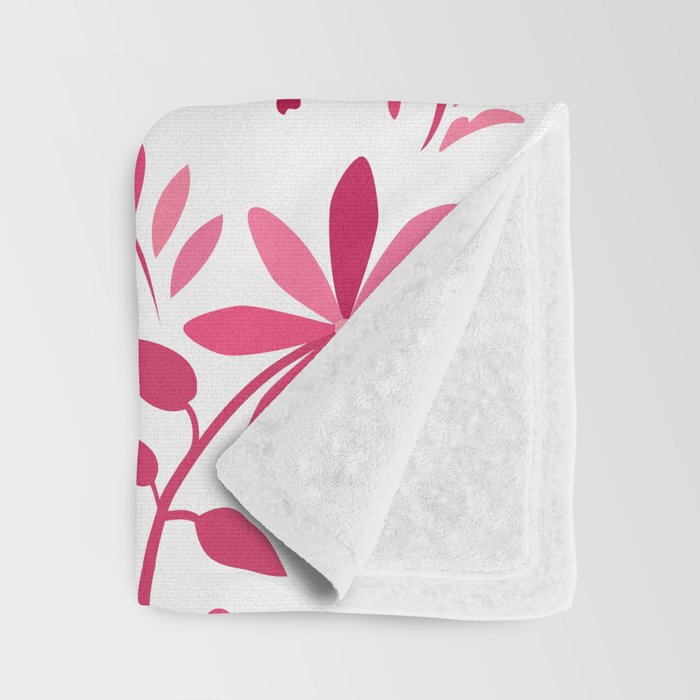 Mexican Otomi Design in Pink by Akbaly Throw Blanket Gallery Image 3