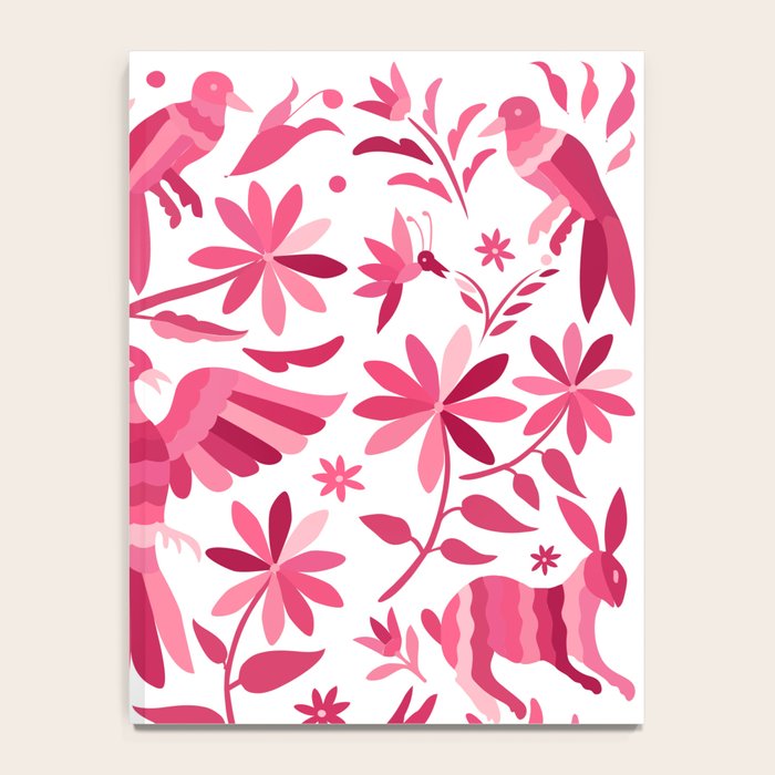 Mexican Otomi Design in Pink by Akbaly Notebook Gallery Image 4