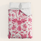 Mexican Otomi Design in Pink by Akbaly Duvet Cover Gallery Image 6