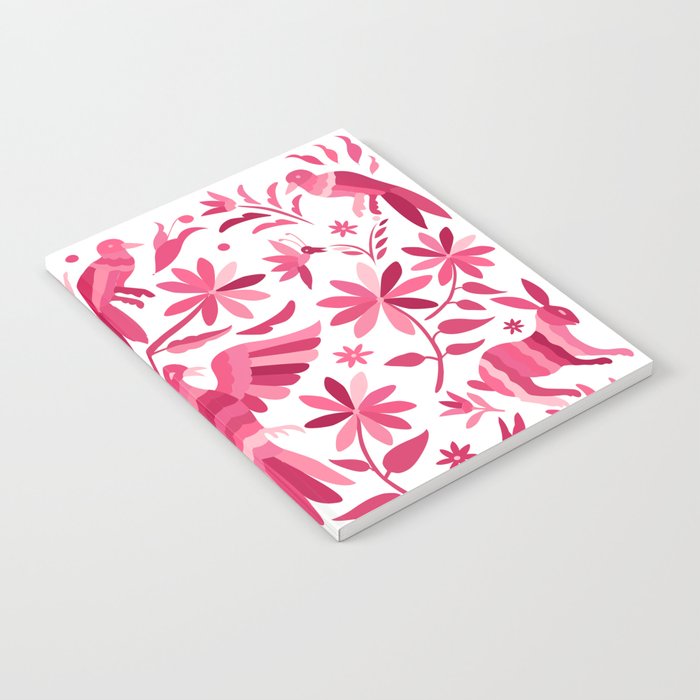 Mexican Otomi Design in Pink by Akbaly Notebook Gallery Image 2