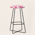 Mexican Otomi Design in Pink by Akbaly Stool Gallery Image 1