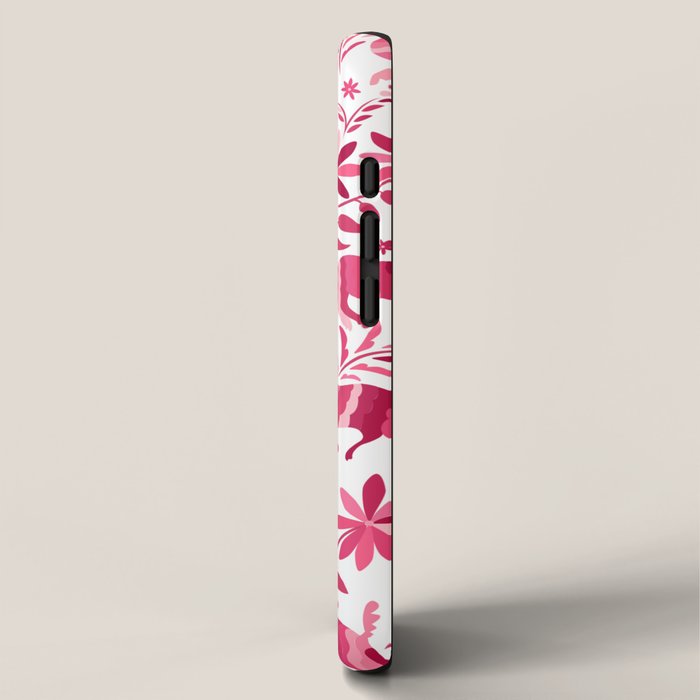 Mexican Otomi Design in Pink by Akbaly iPhone Case Gallery Image 2