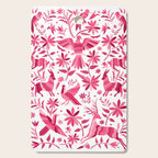 Mexican Otomi Design in Pink by Akbaly Cutting Board Gallery Image 1
