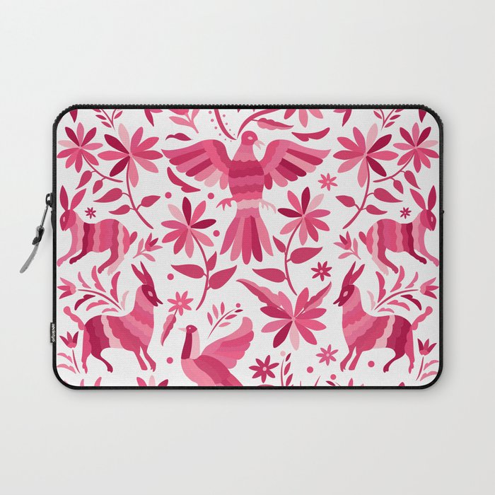 Mexican Otomi Design in Pink by Akbaly Laptop Sleeve Gallery Image 1