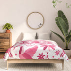 Mexican Otomi Design in Pink by Akbaly Comforter Gallery Image 3