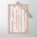Woodcut Birches Wrapping Paper Gallery Image 1
