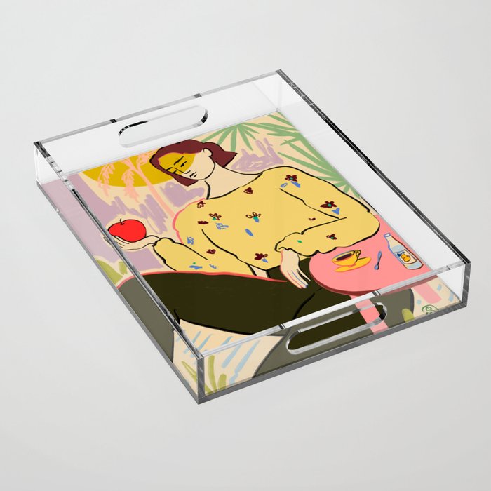 SUN ON HER FACE Acrylic Tray Gallery Image 1