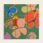 VINTAGE GARDEN GREEN Wood Wall Art Gallery Image 1