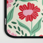 Summer Floral - red, green and pink Laptop Sleeve Gallery Image 3