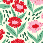 Summer Floral - red, green and pink Coffee Mug Gallery Image 2