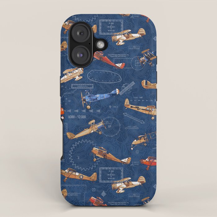 Vintage Airplanes - Retro Biplanes iPhone Case Gallery Image 1