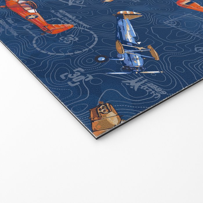 Vintage Airplanes - Retro Biplanes Welcome Mat Gallery Image 2