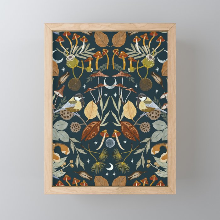 Birds in Autumn Night DP Mini Art Print Gallery Image 1
