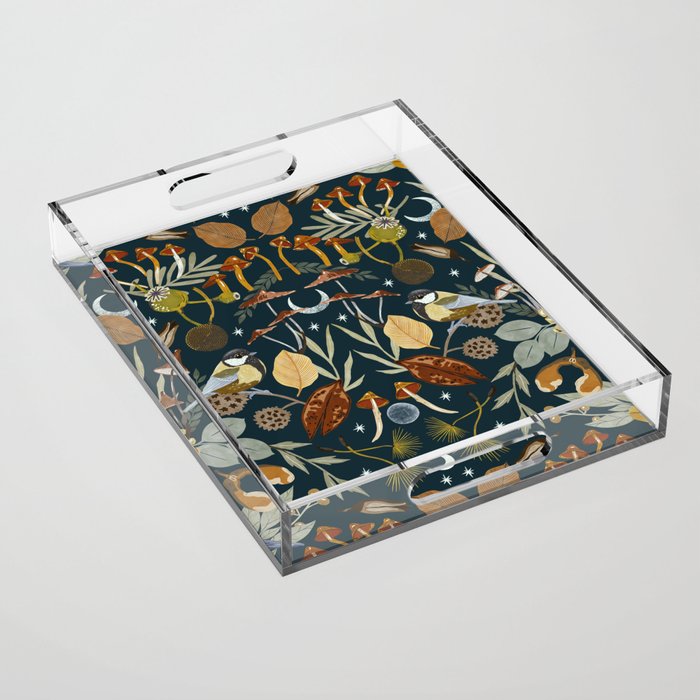 Birds in Autumn Night DP Acrylic Tray Gallery Image 1